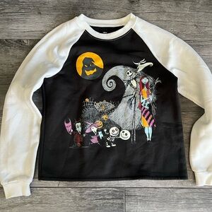 Disney Black and White Nightmare Before Christmas sweater thin size xl